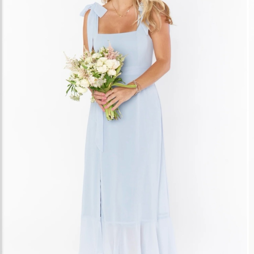 Show Me Your MuMu Blue Maxi Sundress Square Neck